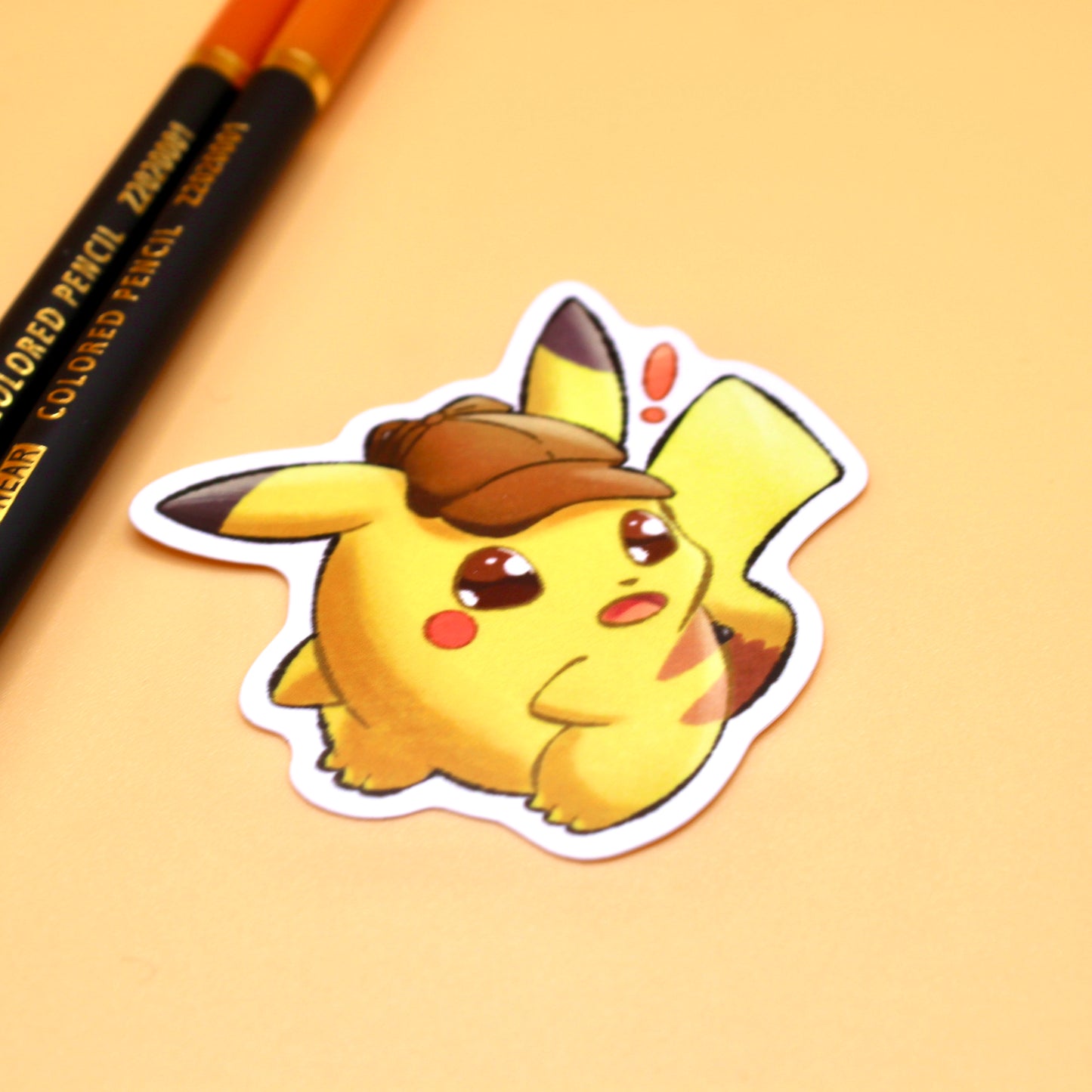 Shocked Detective Pikachu Sticker