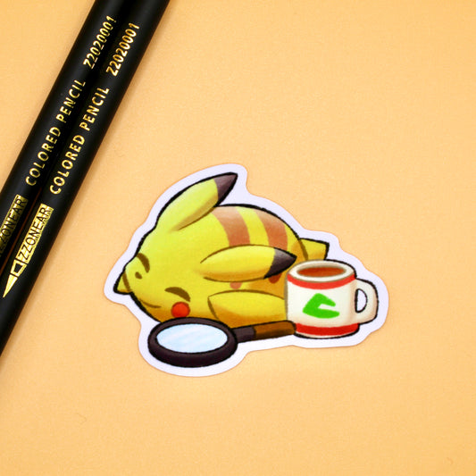 Sleeping Detective Pikachu Sticker