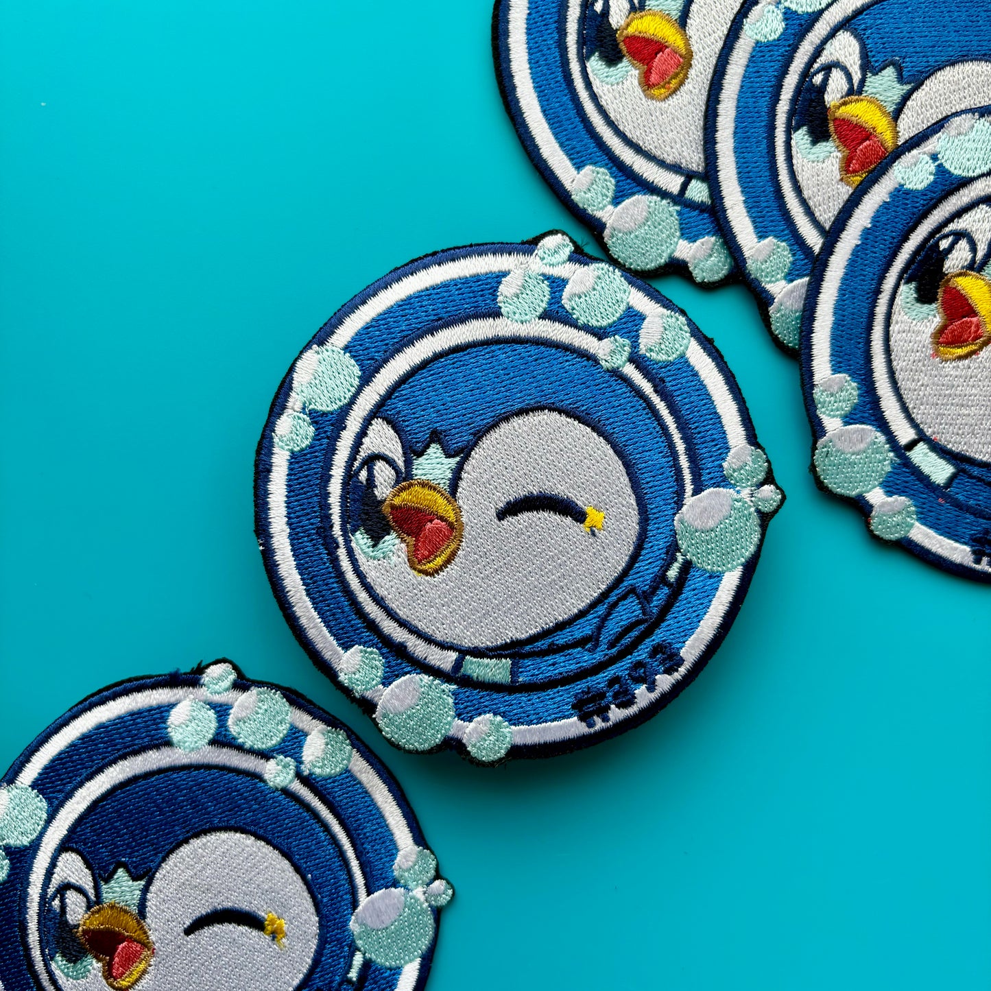 Piplup Embroidered Iron On Patch