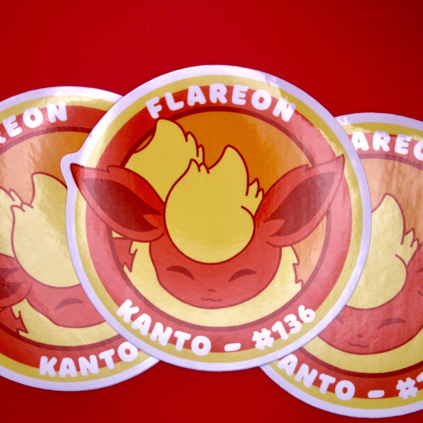 Flareon Vinyl Sticker - Pokemon Sticker - Weatherproof Die Cut Sticker - Cute Pokemon Sticker