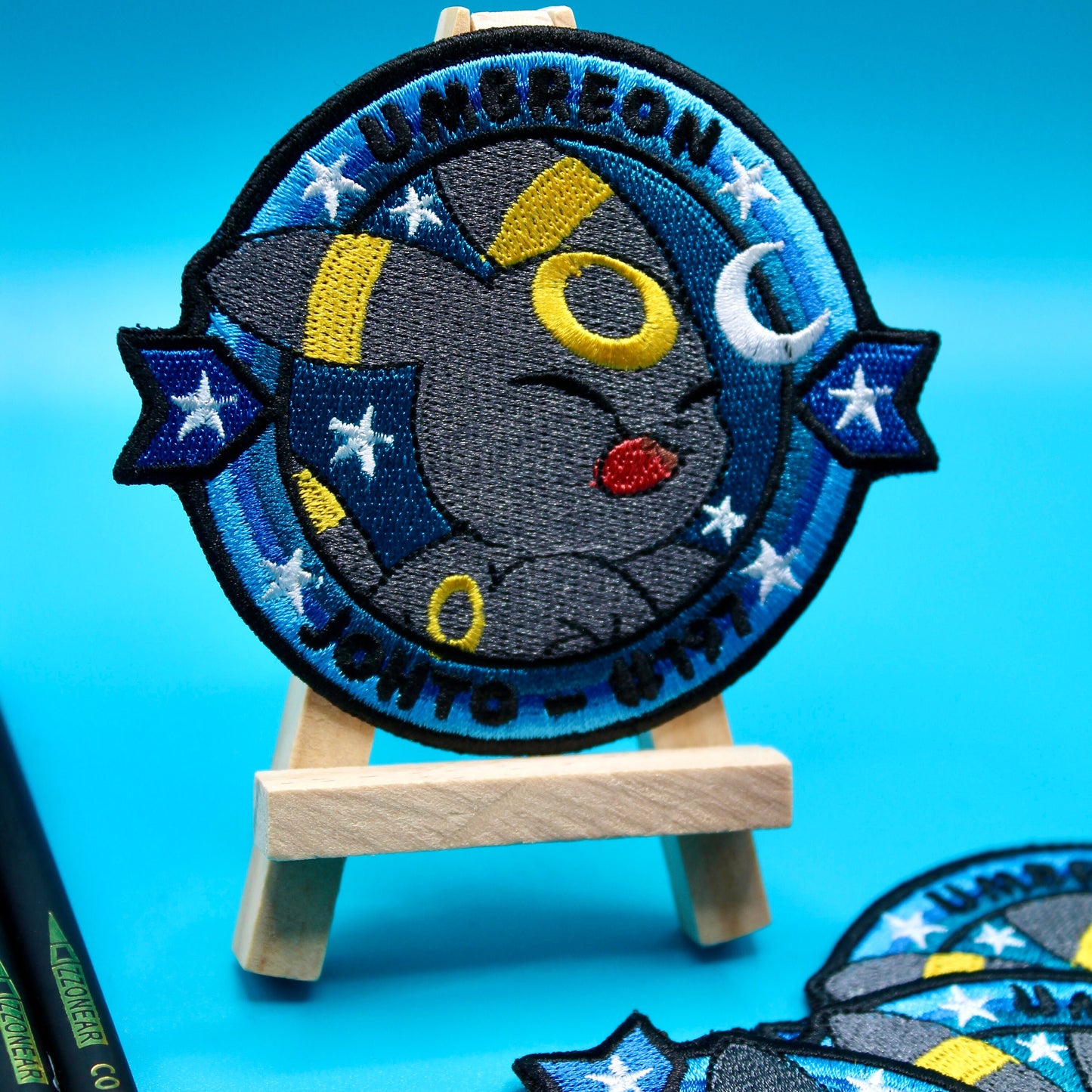 Umbreon Embroidered Iron On Patch - Pokemon Embroidered Iron On Patch - Cute Pokemon Patch