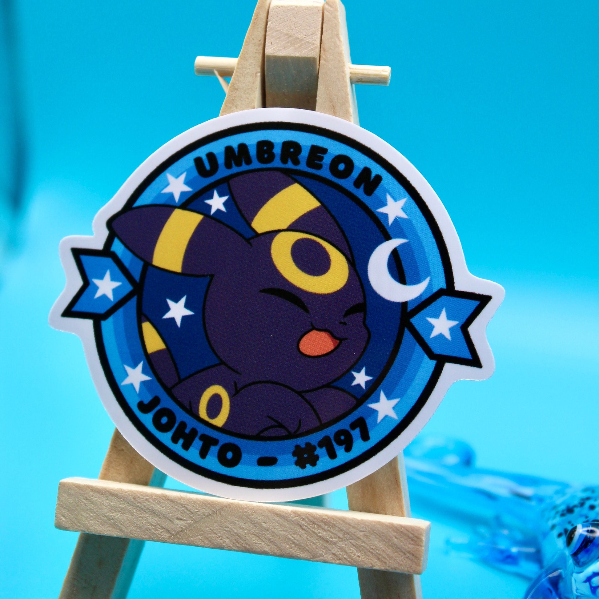 Umbreon Vinyl Sticker - Pokemon Sticker - Weatherproof Die Cut Sticker - Cute Pokemon Sticker