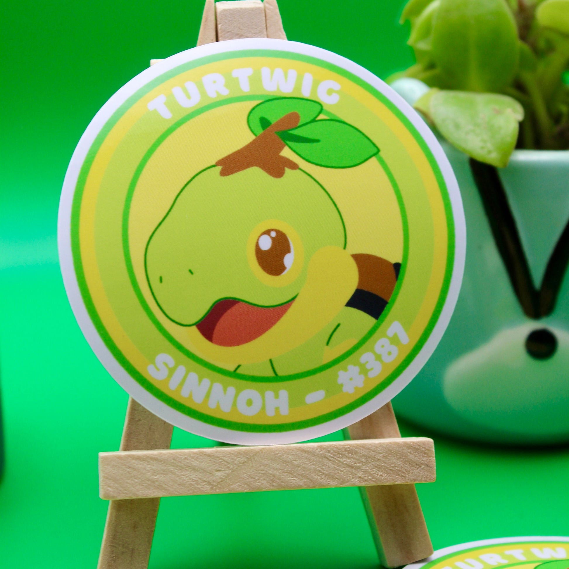 Turtwig Vinyl Sticker - Pokemon Sticker - Weatherproof Die Cut Sticker - Cute Pokemon Sticker