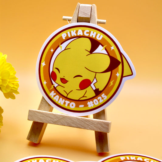 Pikachu Vinyl Sticker - Pokemon Sticker - Weatherproof Die Cut Sticker - Cute Pokemon Sticker