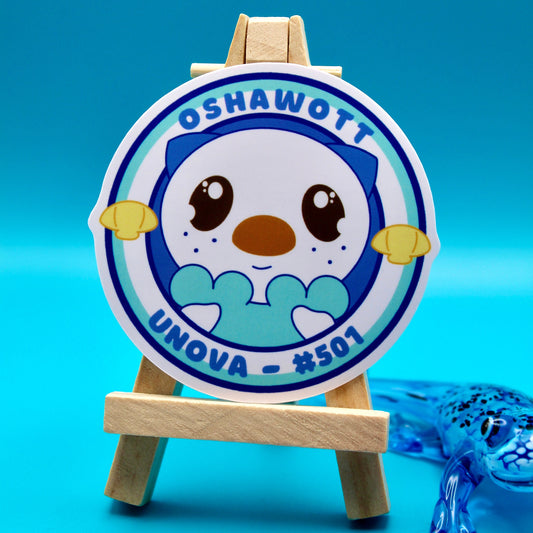 Oshawott Vinyl Sticker - Pokemon Sticker - Weatherproof Die Cut Sticker - Cute Pokemon Sticker