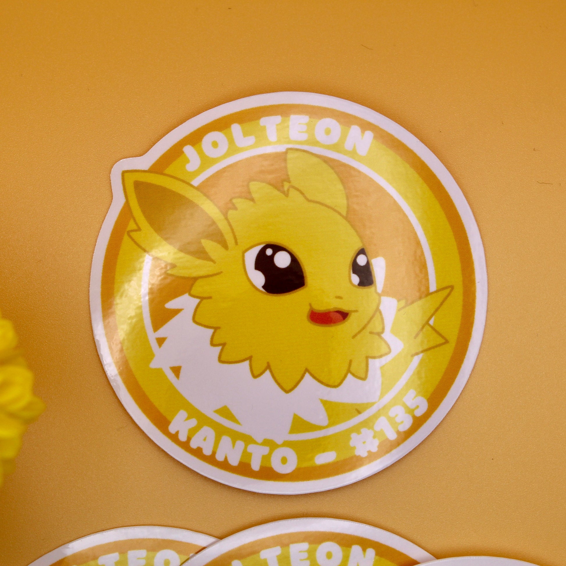 Jolteon Vinyl Sticker - Pokemon Sticker - Weatherproof Die Cut Sticker - Cute Pokemon Sticker