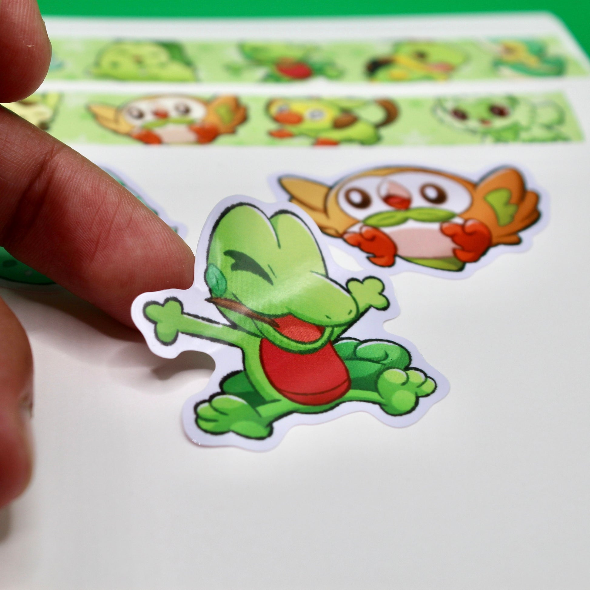 Pokemon Reusable Sticker Book Grass Type Starters - Pokemon Notebook - A5 Reusable Sticker Book - Cute Pokemon Sticker Book