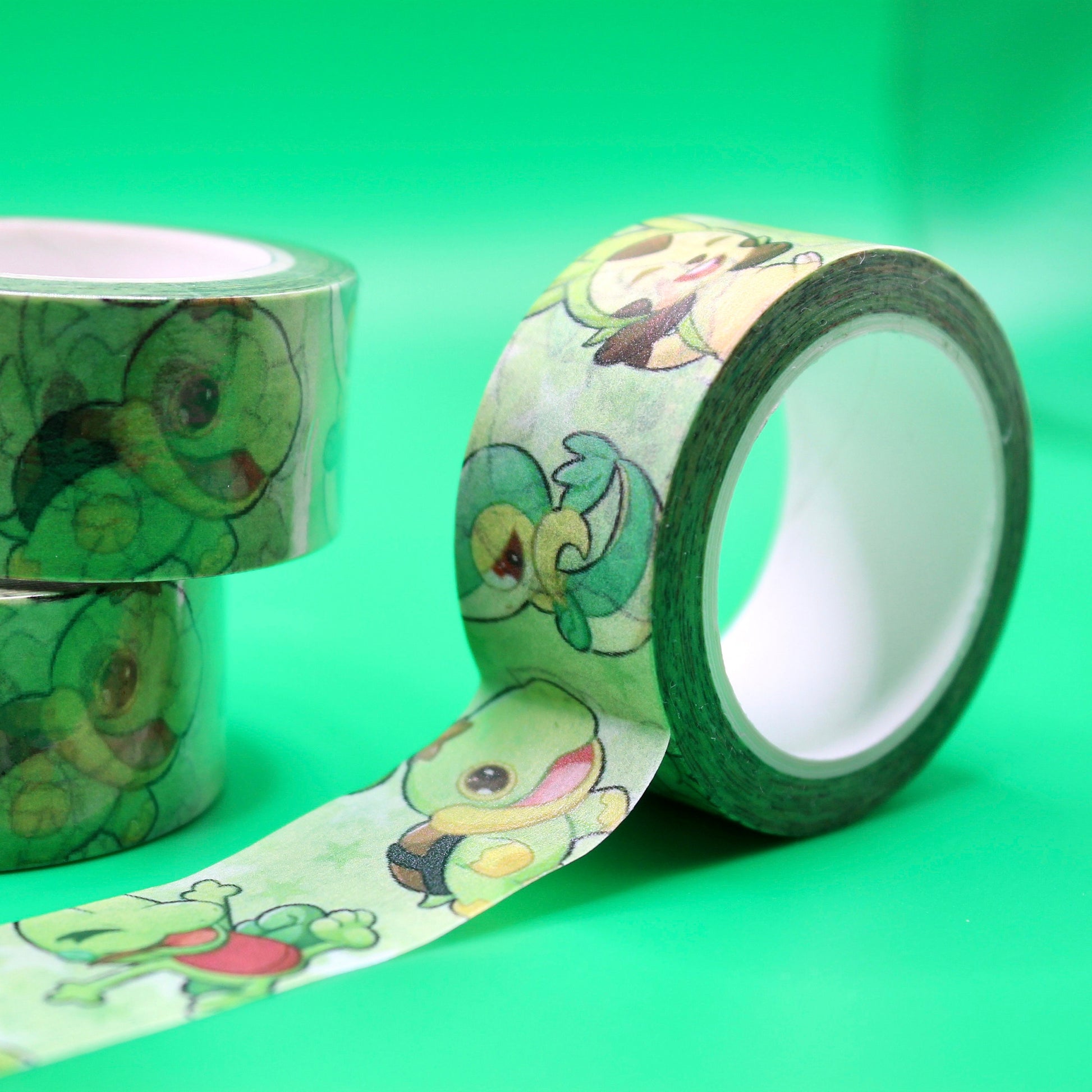 Grass Type Pokemon Washi Tape - Kawaii Stationary - Pokemon Washi Tape - Cute Washi Tape - Korean Inspired Stationary