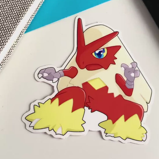 Blaziken Vinyl Sticker - Pokemon Sticker - Weatherproof Die Cut Sticker - Cute Pokemon Sticker