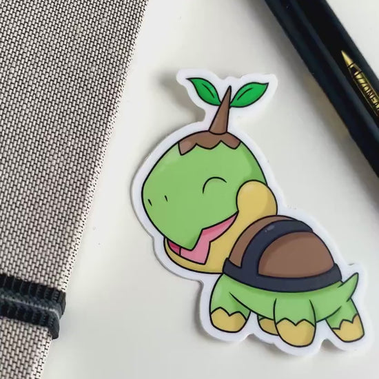 Turtwig Vinyl Sticker - Pokemon Sticker - Weatherproof Die Cut Sticker - Cute Pokemon Sticker