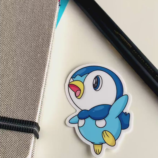 Piplup Vinyl Sticker - Pokemon Sticker - Weatherproof Die Cut Sticker - Cute Pokemon Sticker