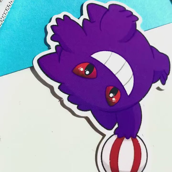 Gengar Acrobat Vinyl Sticker - Pokemon Sticker - Weatherproof Die Cut Sticker - Cute Pokemon Sticker