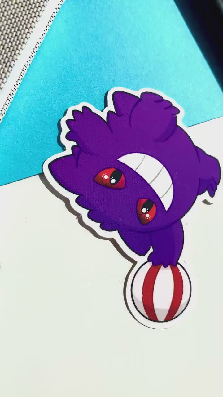 Gengar Acrobat Vinyl Sticker - Pokemon Sticker - Weatherproof Die Cut Sticker - Cute Pokemon Sticker