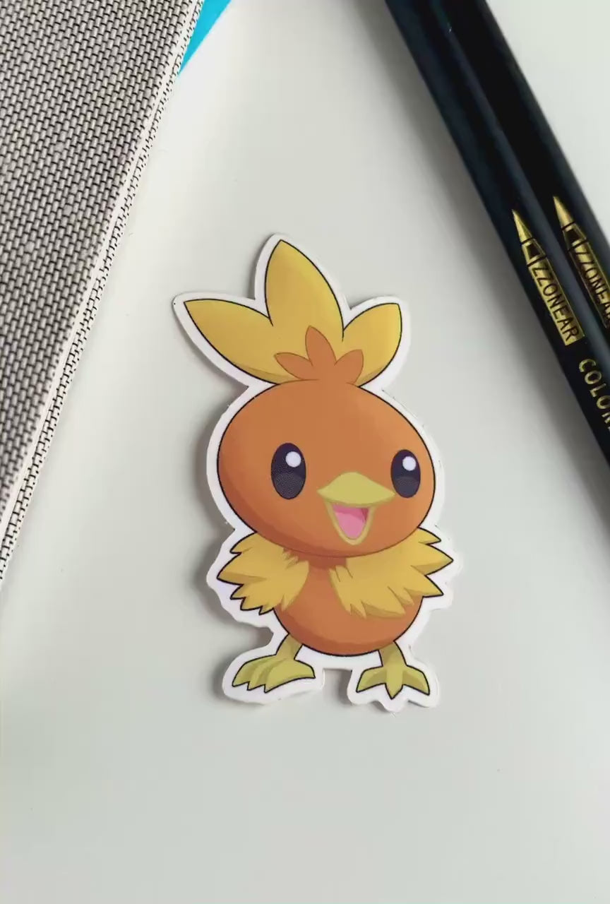 Torchic Vinyl Sticker - Pokemon Sticker - Weatherproof Die Cut Sticker - Cute Pokemon Sticker