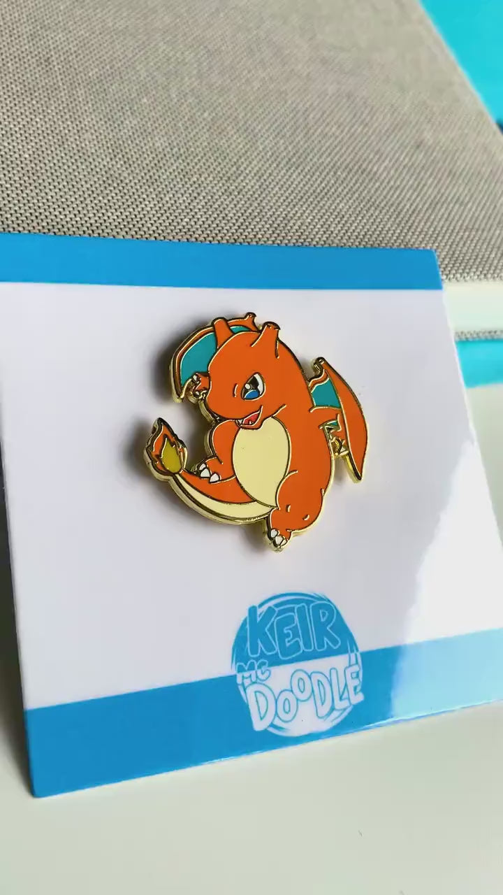 Charizard Enamel Pin - Pokemon Hard Enamel Pin - Cute Enamel Lapel Pin - Pokemon Pin - Cute Accessories