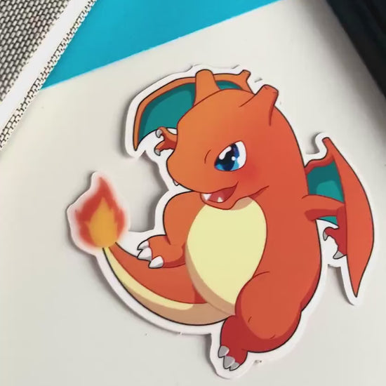 Charizard Vinyl Sticker - Pokemon Sticker - Weatherproof Die Cut Sticker - Cute Pokemon Sticker