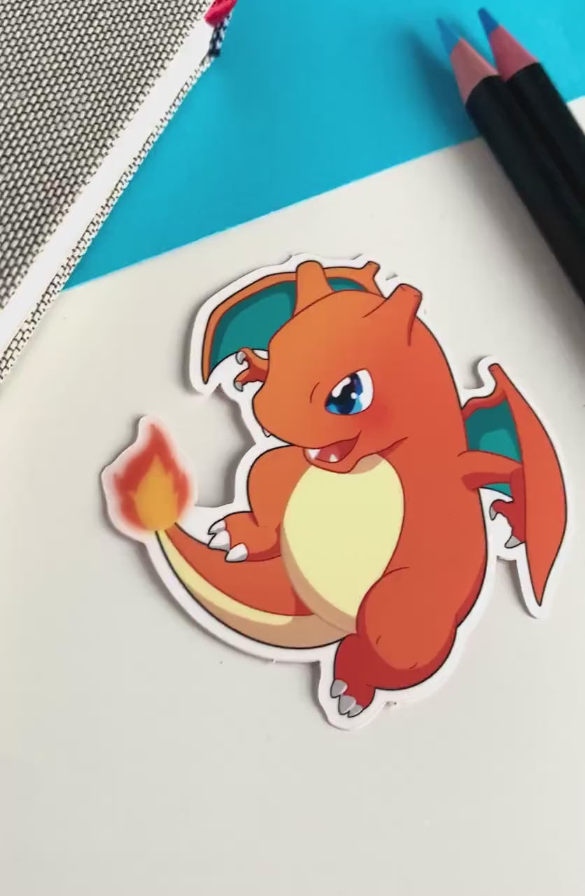 Charizard Vinyl Sticker - Pokemon Sticker - Weatherproof Die Cut Sticker - Cute Pokemon Sticker