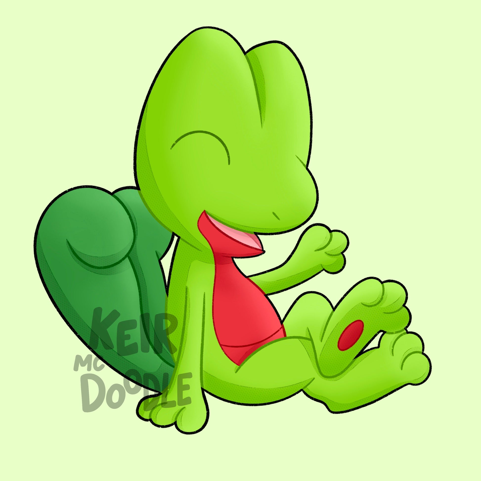 Treecko Vinyl Sticker - Pokemon Sticker - Weatherproof Die Cut Sticker - Cute Pokemon Sticker