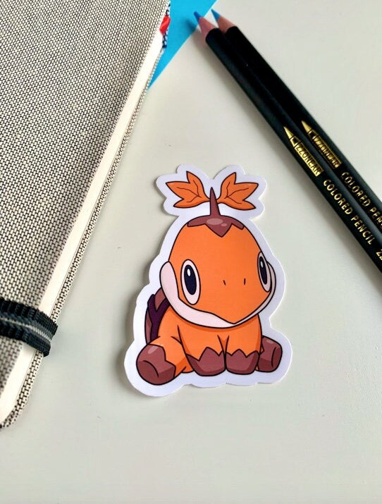 Turtwig Autumn Vinyl Sticker - Pokemon Sticker - Weatherproof Die Cut Sticker - Cute Pokemon Sticker