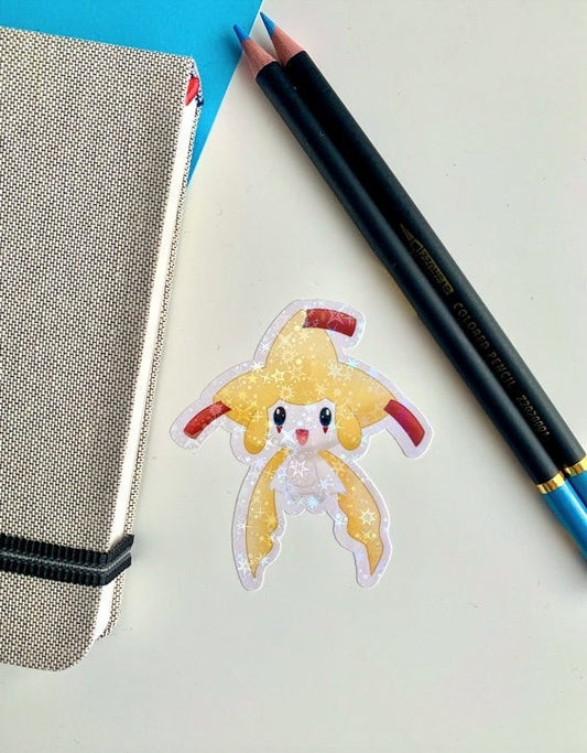 Shiny Jirachi Vinyl Sticker - Pokemon Sticker - Weatherproof Die Cut Sticker - Cute Pokemon Sticker