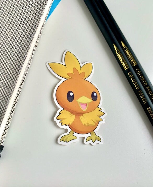 Torchic Vinyl Sticker - Pokemon Sticker - Weatherproof Die Cut Sticker - Cute Pokemon Sticker