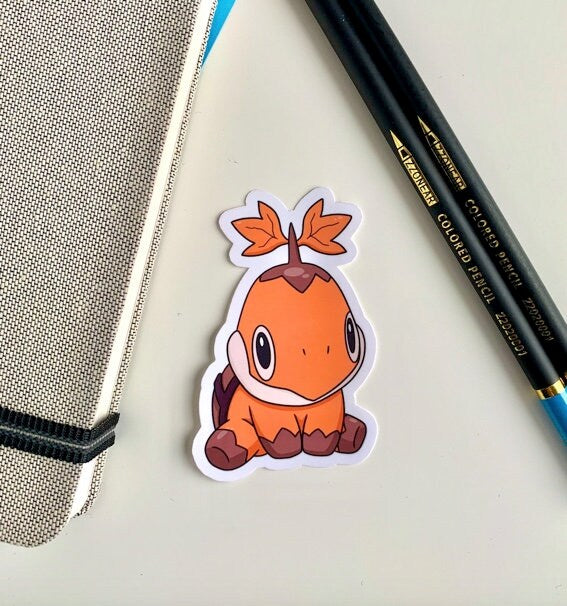 Turtwig Autumn Vinyl Sticker - Pokemon Sticker - Weatherproof Die Cut Sticker - Cute Pokemon Sticker