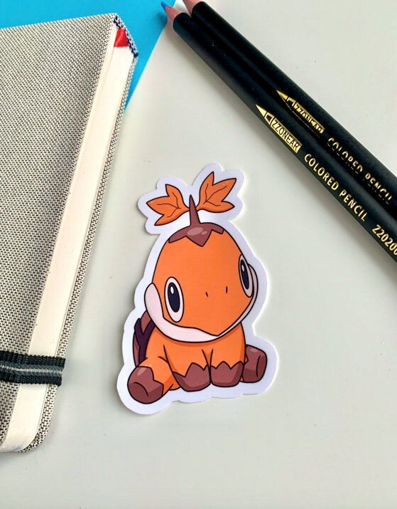 Turtwig Autumn Vinyl Sticker - Pokemon Sticker - Weatherproof Die Cut Sticker - Cute Pokemon Sticker