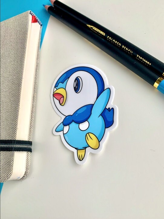 Piplup Vinyl Sticker - Pokemon Sticker - Weatherproof Die Cut Sticker - Cute Pokemon Sticker