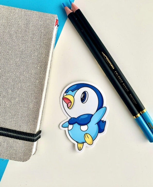 Piplup Vinyl Sticker - Pokemon Sticker - Weatherproof Die Cut Sticker - Cute Pokemon Sticker