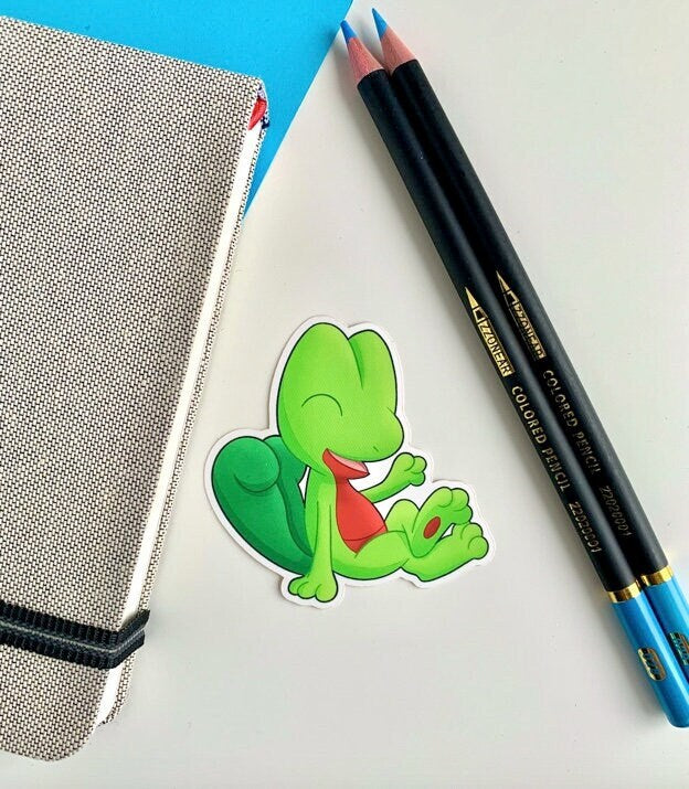 Treecko Vinyl Sticker - Pokemon Sticker - Weatherproof Die Cut Sticker - Cute Pokemon Sticker