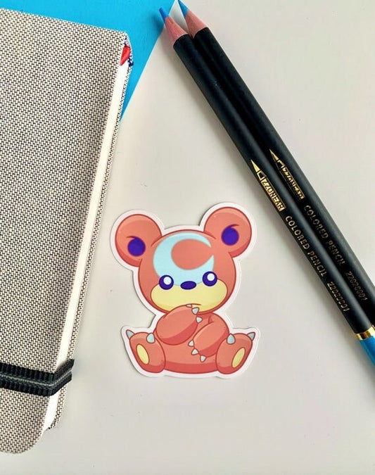 Teddiursa Vinyl Sticker - Pokemon Sticker - Weatherproof Die Cut Sticker - Cute Pokemon Sticker