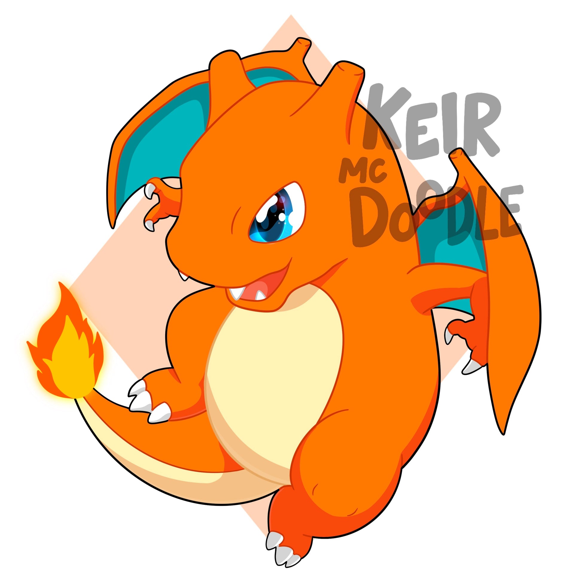 Charizard Vinyl Sticker - Pokemon Sticker - Weatherproof Die Cut Sticker - Cute Pokemon Sticker