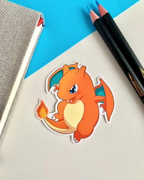 Charizard Vinyl Sticker - Pokemon Sticker - Weatherproof Die Cut Sticker - Cute Pokemon Sticker