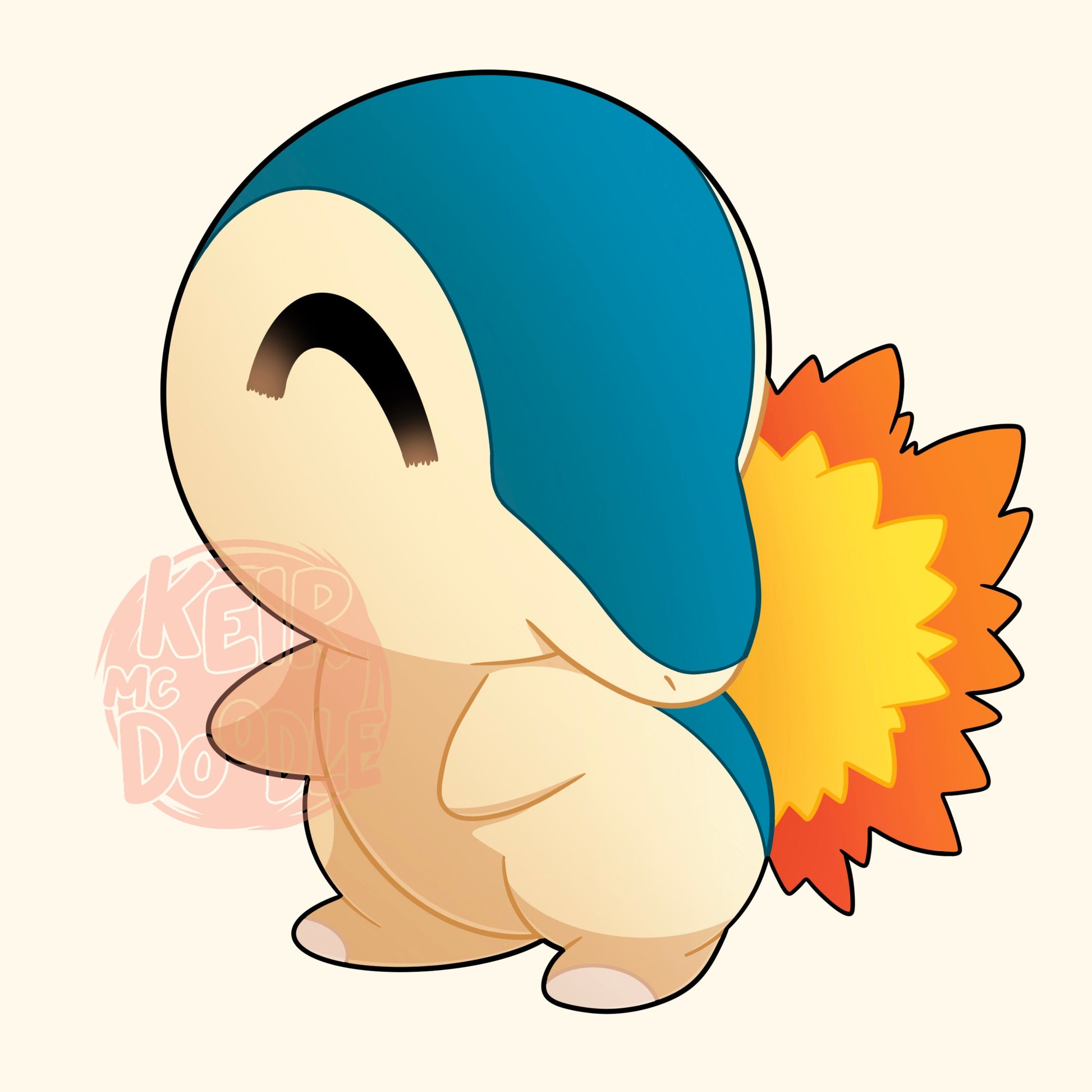 Johto Starters Vinyl Sticker Set - Pokemon Sticker - Weatherproof Die Cut Sticker - Cyndaquil Totodile Chikorita Pokemon Sticker