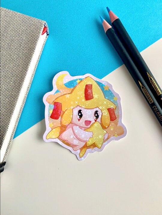 Shining Legends Vinyl Sticker Set - Pokemon Sticker - Weatherproof Die Cut Sticker - Cute Mew Jirachi Celebi Pokemon Sticker