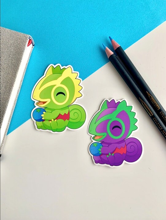 Kecleon Vinyl Sticker Set - Pokemon Sticker - Weatherproof Die Cut Sticker - Cute Pokemon Sticker