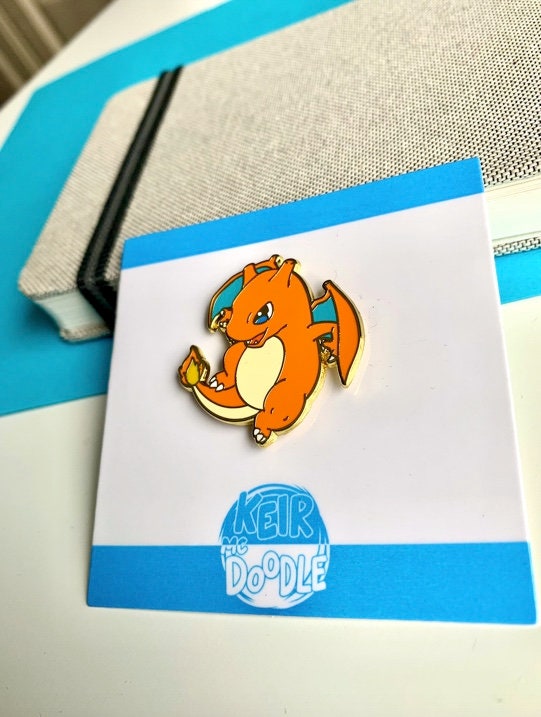 Charizard Enamel Pin - Pokemon Hard Enamel Pin - Cute Enamel Lapel Pin - Pokemon Pin - Cute Accessories