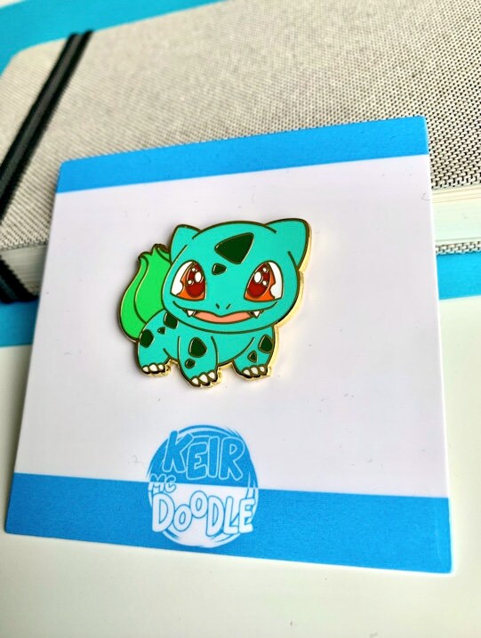 Bulbasaur Enamel Pin - Pokemon Hard Enamel Pin - Cute Enamel Lapel Pin - Pokemon Pin - Cute Accessories