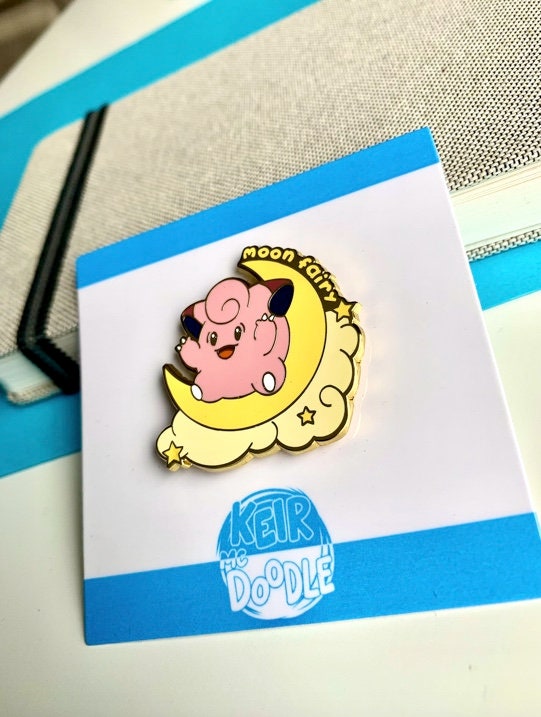 Clefairy Enamel Pin - Pokemon Hard Enamel Pin - Cute Enamel Lapel Pin - Pokemon Pin - Cute Accessories