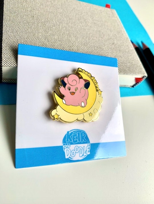 Clefairy Enamel Pin - Pokemon Hard Enamel Pin - Cute Enamel Lapel Pin - Pokemon Pin - Cute Accessories