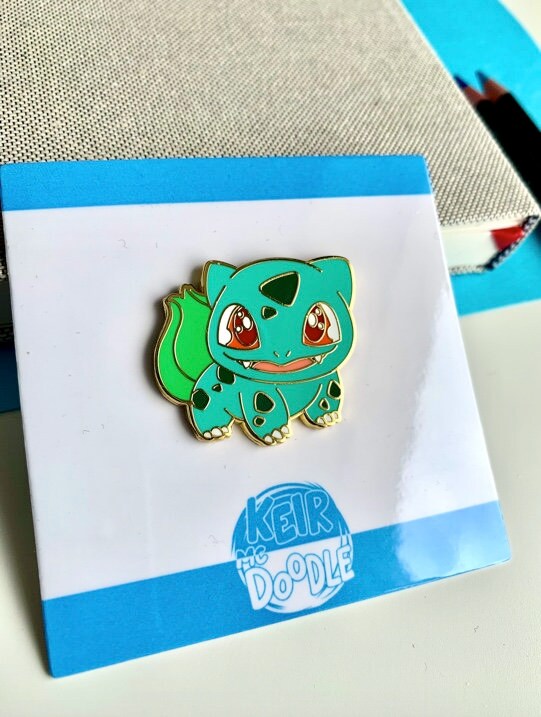 Bulbasaur Enamel Pin - Pokemon Hard Enamel Pin - Cute Enamel Lapel Pin - Pokemon Pin - Cute Accessories