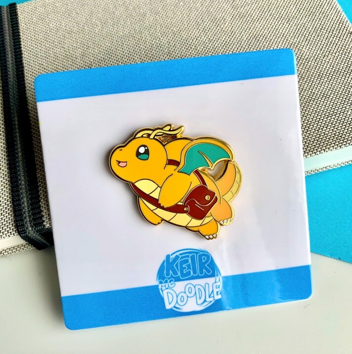 Dragonite Enamel Pin - Pokemon Hard Enamel Pin - Cute Enamel Lapel Pin - Pokemon Pin - Cute Accessories