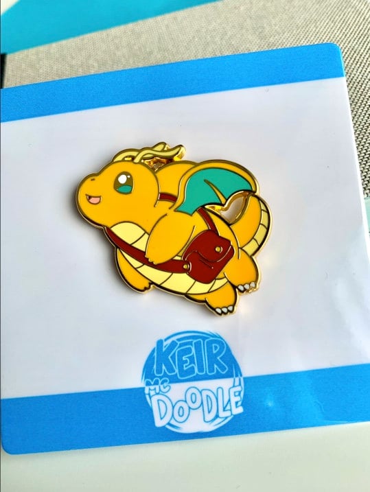 Dragonite Enamel Pin - Pokemon Hard Enamel Pin - Cute Enamel Lapel Pin - Pokemon Pin - Cute Accessories