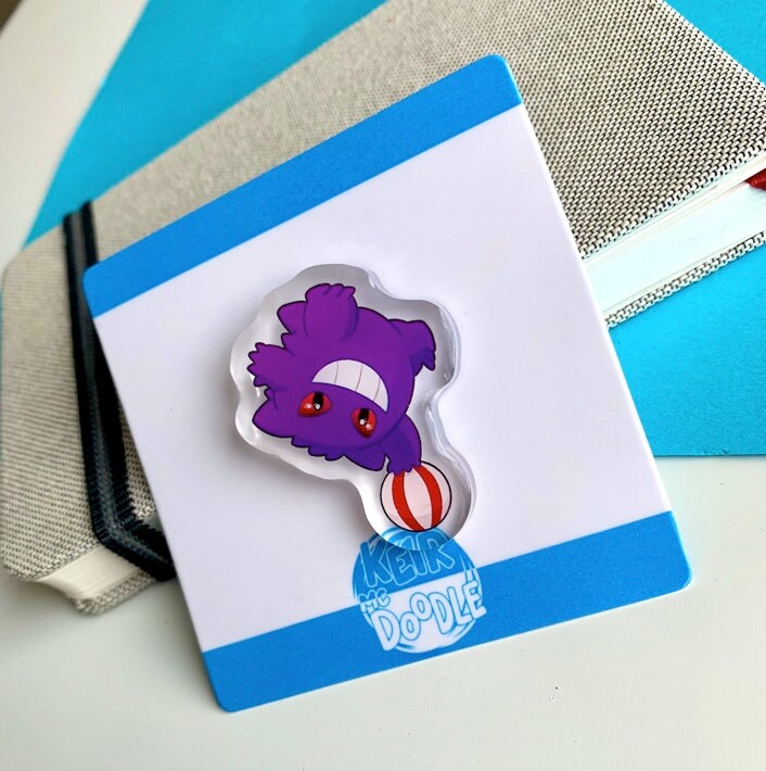 Gengar Acrobatic Acrylic Pin - Pokemon Acrylic Pin - Cute Acrylic Lapel Pin - Pokemon Pin - Cute Accessories