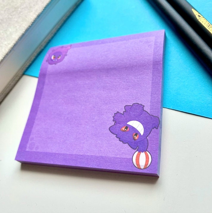 Gengar Sticky Memopad - Cute Desk Memopads - Kawaii Memopads - Pokemon Stationary - Cute Stationary - Kawaii Stationery