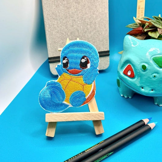 Squirtle Embroidered Iron On Patch - Pokemon Embroidered Iron On Patch - Cute Pokemon Patch