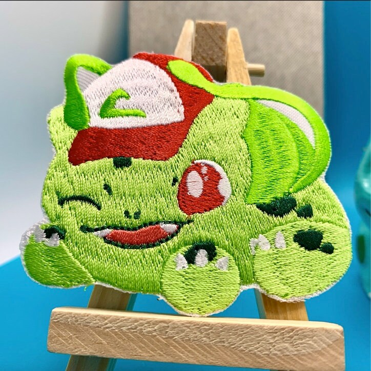 Bulbasaur Embroidered Iron On Patch - Pokemon Embroidered Iron On Patch - Cute Pokemon Patch