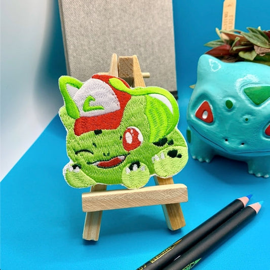 Bulbasaur Embroidered Iron On Patch - Pokemon Embroidered Iron On Patch - Cute Pokemon Patch