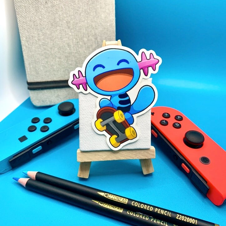 Wooper Vinyl Sticker - Pokemon Sticker - Weatherproof Die Cut Sticker - Cute Pokemon Sticker