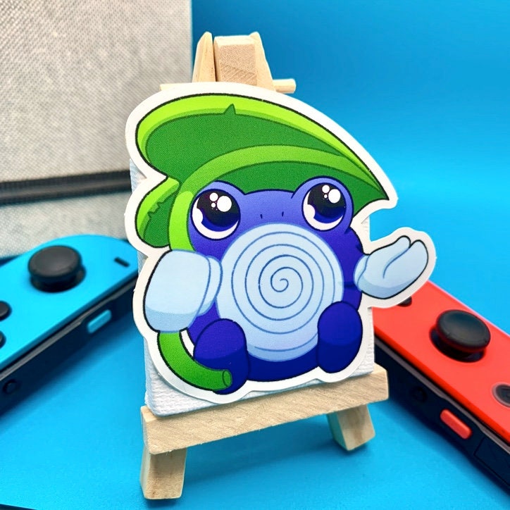 Poliwhirl Vinyl Sticker - Pokemon Sticker - Weatherproof Die Cut Sticker - Cute Pokemon Sticker